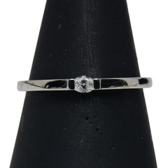 Pt1000 プラチナ ダイヤ0.07ct リング 指輪 レディース 14号 【中古】