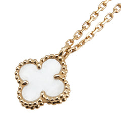 ヴァンクリーフ&アーペル スウィートアルハンブラ ペンダントネックレス VCARF69100 K18YG イエローゴールド マザーオブパール レディース Van Cleef & Arpels 【中古】