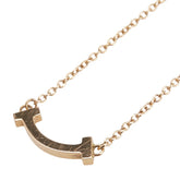 ティファニー Tスマイル ミニ ペンダントネックレス K18PG ピンクゴールド レディース TIFFANY&Co. 【中古】