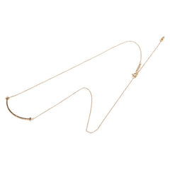 ティファニー Tスマイル スモール ペンダントネックレス K18PG ピンクゴールド レディース TIFFANY&Co. 【中古】