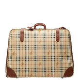 バーバリー ノバチェック シャドーホース キャリーバッグ ベージュ ブラウン PVC レザー レディース BURBERRY 【中古】