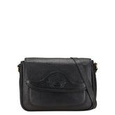 バーバリー ノバチェック シャドーホース ロゴ ショルダーバッグ ブラック レザー レディース BURBERRY 【中古】