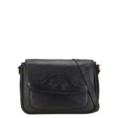 バーバリー ノバチェック シャドーホース ロゴ ショルダーバッグ ブラック レザー レディース BURBERRY 【中古】