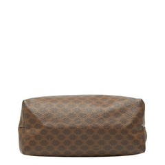 セリーヌ マカダム ポーチ ブラウン PVC レザー レディース CELINE 【中古】