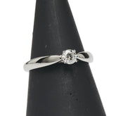 ティファニー ハーモニー 1Pダイヤ リング 指輪 Pt950 プラチナ レディース TIFFANY&Co. 【中古】