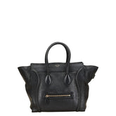 セリーヌ ラゲージ ミニショッパー ハンドバッグ ブラック レザー レディース CELINE 【中古】