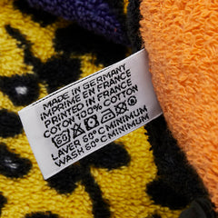 エルメス カレ ド プラージュ レオパード ハンドタオル ビーチタオル ホワイト オレンジ マルチカラー コットン レディース HERMES 【中古】