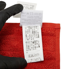 エルメス カレタオル ラビリンス ハンドタオル タオル オレンジ コットン レディース HERMES 【中古】