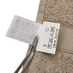 エルメス ロゴ刺繍 タオル ブラウン コットン レディース HERMES 【中古】