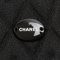シャネル ノースリーブワンピース サイズ:38 ブラック ホワイト レーヨン ポリプロピレン レディース CHANEL 【中古】