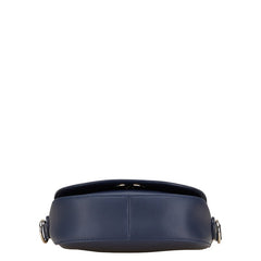 ロンシャン ショルダーバッグ ネイビー シルバー レザー レディース Longchamp 中古