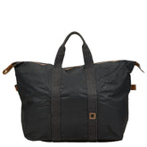 ダンヒル ロゴプレート トートバッグ ボストンバッグ ブラック ブラウン ナイロン レザー メンズ Dunhill 【中古】