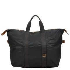 ダンヒル ロゴプレート トートバッグ ボストンバッグ ブラック ブラウン ナイロン レザー メンズ Dunhill 【中古】