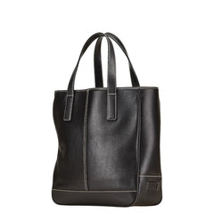 コーチ ステッチ モチーフ ハンドバッグ トートバッグ 7787 ブラック レザー レディース COACH 【中古】