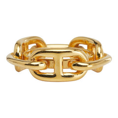 エルメス ルカデ シェーヌダンクル スカーフリング ゴールド メッキ レディース HERMES 【中古】