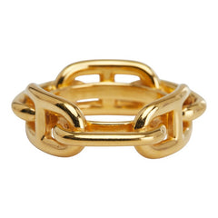 エルメス ルカデ シェーヌダンクル スカーフリング ゴールド メッキ レディース HERMES 【中古】