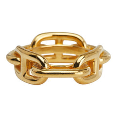 エルメス ルカデ シェーヌダンクル スカーフリング ゴールド メッキ レディース HERMES 【中古】