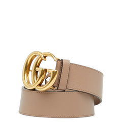 グッチ GGマーモント ベルト サイズ:75/30 400593 ベージュ レザー レディース GUCCI 【中古】