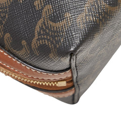 セリーヌ トリオンフ ショルダーバッグ ブラック ブラウン PVC レザー レディース CELINE 【中古】