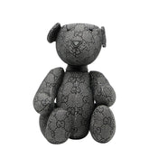 グッチ GGキャンバス テディベア クマ ぬいぐるみ ブラック コットン レザー レディース GUCCI 【中古】