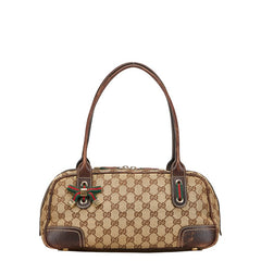 グッチ プリンシー シェリーライン GGキャンバス ハンドバッグ 161720 ベージュ マルチカラー キャンバス レザー レディース GUCCI 【中古】