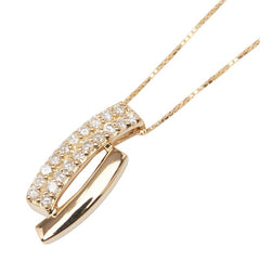 K18YG イエローゴールド ダイヤ0.18ct ネックレス レディース 【中古】