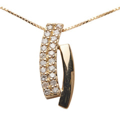 K18YG イエローゴールド ダイヤ0.18ct ネックレス レディース 【中古】