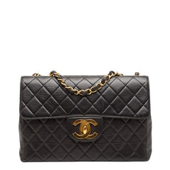シャネル ココマーク マトラッセ チェーン ショルダーバッグ ブラック ラムスキン レディース CHANEL 【中古】