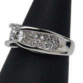 Pt900 プラチナ ダイヤ0.302ct ダイヤ0.25ct リング 指輪 レディース 12.5号 【中古】