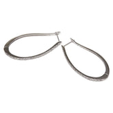 K14WG ホワイトゴールド ダイヤ0.80ct フープ ピアス レディース 【中古】