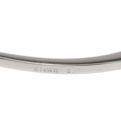 K14WG ホワイトゴールド ダイヤ0.80ct フープ ピアス レディース 【中古】