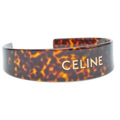 セリーヌ カチューシャ ヘアアクセサリー ブラウン プラスチック レディース CELINE 【中古】