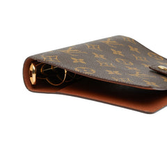 ルイ ヴィトン モノグラム アジェンダMM 手帳カバー R20004 ブラウン PVC レザー レディース LOUIS VUITTON 【中古】