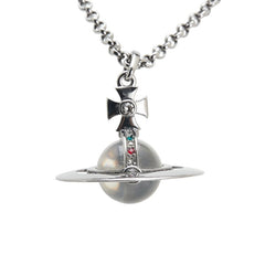 ヴィヴィアンウエストウッド オーブ ラインストーン ネックレス シルバー メタル レディース Vivienne Westwood 【中古】