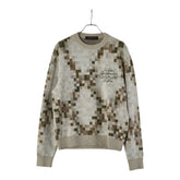ルイ ヴィトン グラフィック クルーネック ニット セーター サイズ:M HSN29WAUR ベージュ マルチカラー コットン メンズ LOUIS VUITTON 【中古】