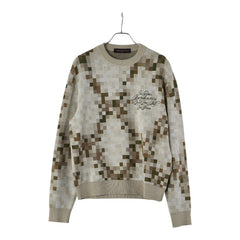 ルイ ヴィトン グラフィック クルーネック ニット セーター サイズ:M HSN29WAUR ベージュ マルチカラー コットン メンズ LOUIS VUITTON 【中古】