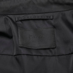 プラダ 20SS RE-NYLON トライアングルプレート テック ブルゾン ジャケット サイズ:XS SGB404 ブラック ナイロン メンズ PRADA 【中古】