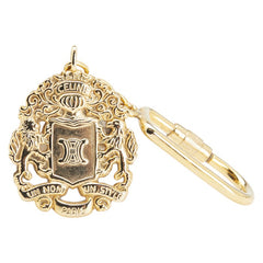 セリーヌ マカダム トリオンフ チャーム バッグチャーム キーホルダー ゴールド メッキ レディース CELINE 【中古】