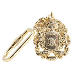 セリーヌ マカダム トリオンフ チャーム バッグチャーム キーホルダー ゴールド メッキ レディース CELINE 【中古】