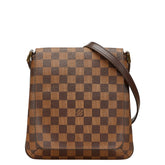 ルイ ヴィトン ダミエ ミュゼット サルサ ロング 斜め掛け ショルダーバッグ N51300 ブラウン PVC レザー レディース LOUIS VUITTON 【中古】