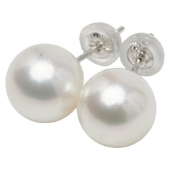 K14WG ホワイトゴールド アコヤパール8.5mm スタッドピアス レディース 【中古】