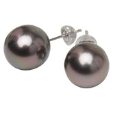 Pt900 プラチナ 黒蝶真珠10.5~10.7mm ピアス レディース 【中古】