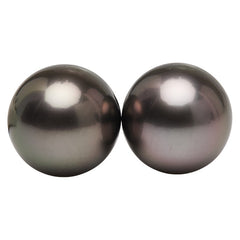 Pt900 プラチナ 黒蝶真珠10.5~10.7mm ピアス レディース 【中古】