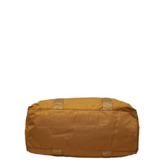 プラダ 三角ロゴプレート トートバッグ ショルダーバッグ ブラウン ナイロン レザー レディース PRADA 【中古】