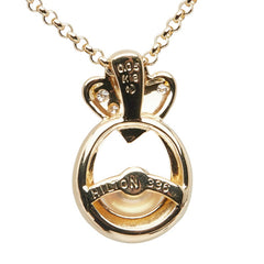 タサキ K18YG イエローゴールド アコヤパール7.7mm ダイヤ0.05ct ペンダントネックレス レディース TASAKI 【中古】