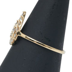 K18YG イエローゴールド ダイヤ0.60ct 雫 モチーフ リング 指輪 レディース 12号 【中古】