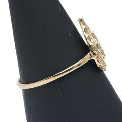 K18YG イエローゴールド ダイヤ0.60ct 雫 モチーフ リング 指輪 レディース 12号 【中古】