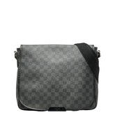 ルイ ヴィトン ダミエ グラフィット ダニエルMM 斜め掛け ショルダーバッグ N58029 ブラック PVC レザー メンズ LOUIS VUITTON 【中古】