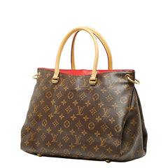 ルイ ヴィトン モノグラム パラス ハンドバッグ M41175 スリーズ レッド ブラウン PVC レザー レディース LOUIS VUITTON 【中古】