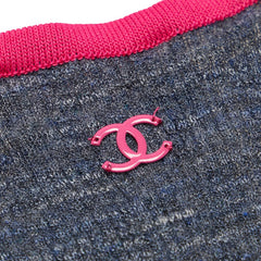 シャネル ココマーク Vネックタンクトップ サイズ:36 ネイビー コットン レーヨン レディース CHANEL 【中古】